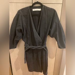 IRO Black Denim Playsuit